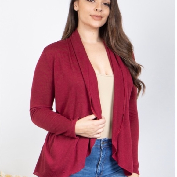 Plus Red Cardigan - Picture 4 of 4